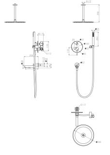 Душевая система скрытого монтажа Grocenberg GB5099CR-2 Хром