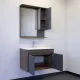 Тумба-умывальник Comforty Кемер-75 антрацит/дуб тёмно-коричневый с раковиной Comforty 75E