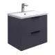 Тумба-умывальник Comforty Лима-60П2 антрацит с раковиной Como 60