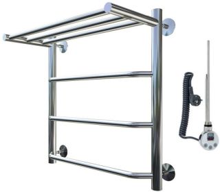 Электрический полотенцесушитель Тругор Браво 1 П с полкой 60x50см хром Браво1/элТЭН6050П