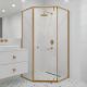 Душевой уголок RGW HO-088Gb 350608899-16 90x90 см брашированное золото