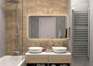 Зеркало с подсветкой Continent Burzhe ЗЛП3530 с бесконтактным сенсором 120см