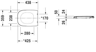 Крышка-сиденье Duravit D-Code 0067390000 микролифт