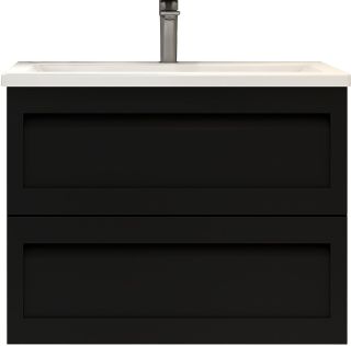 Подвесная тумба под раковину Art&Max Platino 75см чёрный матовый AM-Platino-750-2C-SO-NM