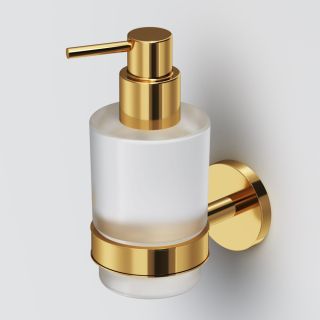 Стеклянный диспенсер для жидкого мыла с настенным держателем AM.PM X-Joy A85A36999 золото