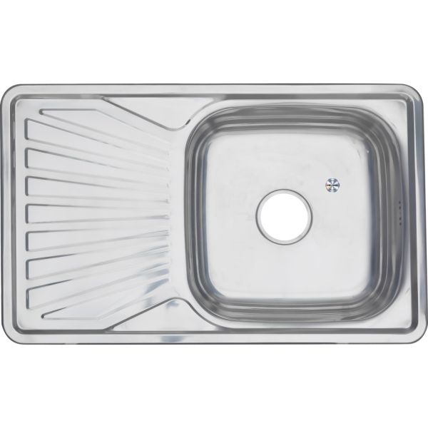 Мойка 7848 U Melana 0,8/180 хром с сифоном (123 t *10)