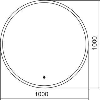Зеркало с подсветкой ArtMax Sanremo AM-San-1000-DS-F-Gold 100 см золото