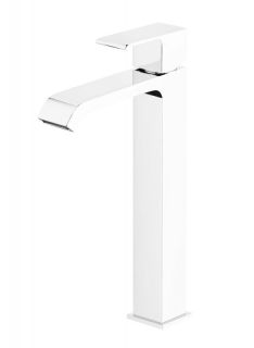 Смеситель для накладной раковины, без донного клапана, белый матовый Cezares PORTA-LC-BIO