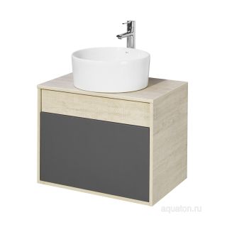Тумба под раковину Акватон Лофт Урбан 65см дуб орегон/серый графит 1A254001LQX60
