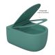 Подвесной унитаз Berges EGO XL Rimless 082141 сиденье EGO XL Slim SO тёмно-зелёный матовый