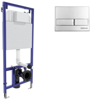 Инсталляция для унитаза Berges Novum L3 с кнопкой хром глянец 040213