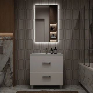 Тумба под раковину напольная Velvex Orlando tn.ORL.CLA.80.2Y белый матовый, 80 см