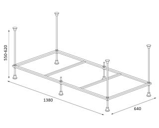 Каркас для ванны Berges 051021 150см
