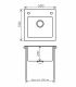 Мойка кухонная Tolero Ceramic Glass TG-500 чёрный 765048