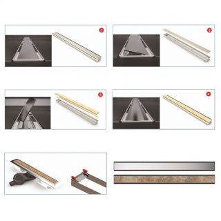 Душевой лоток Berges В1 Keramik 092116 50см золото