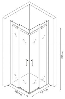 Душевой уголок Berges Melita 100x100см хром 061024