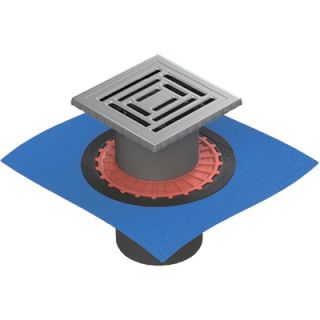 Душевой трап Berges Wasserhaus Zentrum Uno 090472 15х15 Матовый хром