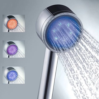 Душевая лейка Gappo G21 с LED-подсветкой хром