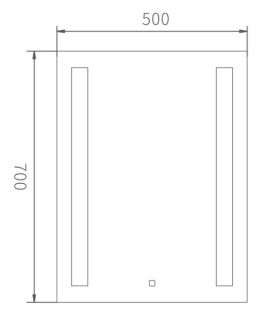 Зеркало с LED подсветкой Haiba HB663 50см