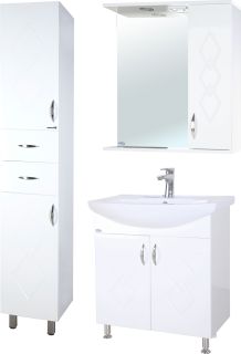 Зеркало-шкаф с подсветкой Bellezza Элеганс 65см правый белый 4618610521011