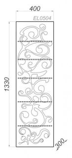 Пенал подвесной Clarberg Elegance EL0504 40x133см белый