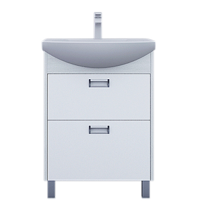 Тумба под раковину Акватон Бекка 60см белый/дуб сомерсет 1A196601BAC20