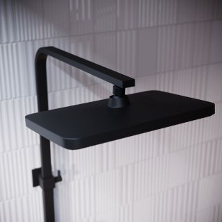 Душевая система с тропическим душем IDDIS Slide Push Control SLIBLBTi06 чёрный матовый