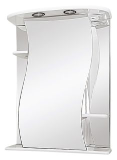 Зеркальный шкаф с подсветкой Misty Лиана 60см левый белый