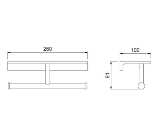 Держатель для туалетной бумаги Timo Selene двойной с полкой для телефона хром 10045/00