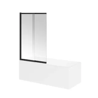 Шторка на ванну Kerama Marazzi Vetro VE.100.BSD.BLK.M 100 см стекло прозрачное профиль чёрный матовый