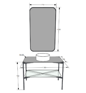 Консоль Salini Grazia 27G110K 100см без зеркала