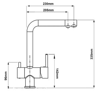 Смеситель для кухни Boch Mann Laura BN BM10423 с краном под фильтр матовый никель
