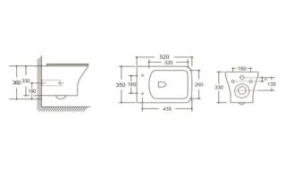 Унитаз подвесной Ceruttispa Ellero Aria PP CT10481 безободковый белый