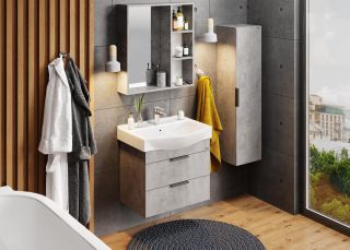 Подвесная тумба под раковину Onika Девис 106546 65см бетон чикаго