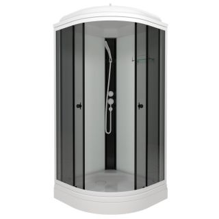 Душевая кабина Triton Грэй Щ0000067300 90x90 см профиль белый стекло тонированное