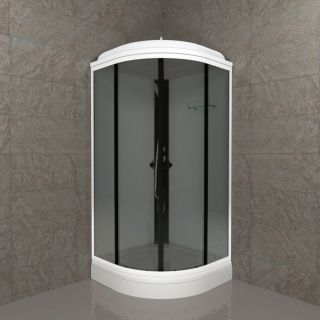 Душевая кабина Triton Грэй Щ0000067300 90x90 см профиль белый стекло тонированное