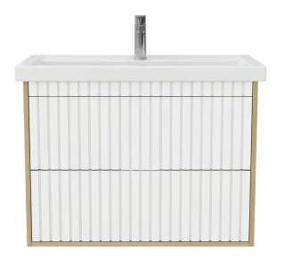 Подвесная тумба Onika Дайлер 108061 80см белый/дуб сонома