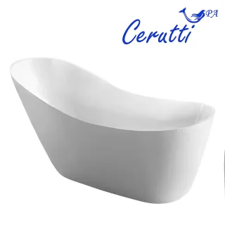 Ванна акриловая Ceruttispa Gloria CT10880 170x75 см со сливом-переливом белый