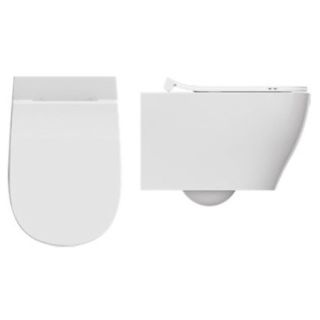 Подвесной унитаз Isvea Soluzione II 10MY02002SV безободковый скрытый крепеж SmartFix Plus белый