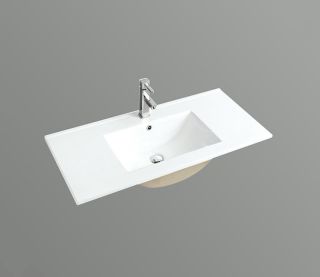 Раковина  CeramaLux 9010E белая 101 см