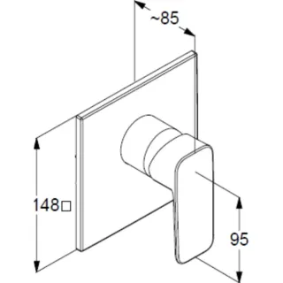 Смеситель для душа Kludi Pure&Style 407553975 чёрный матовый