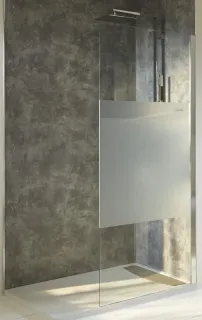 Душевая перегородка Jacob Delafon Contra E22WD90-GA 90 см профиль хром стекло прозрачное с матовой полосой