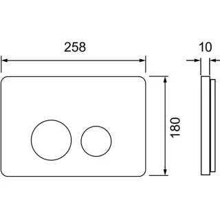 Клавиша смыва TECE TECESpring loop S240925 чёрный матовый