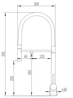 Смеситель для кухни Boch Mann TORRE GR BM11170  серый