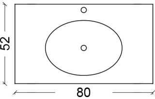 Раковина Armadi Art Monaco 80см тёмно-коричневый 852-080-DB