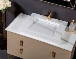 Столешница Armadi Art Solid Glass 100см белый 851-100