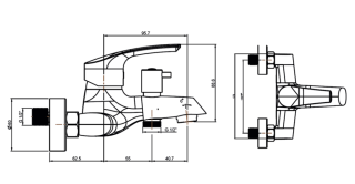 Смеситель для ванны Paini Atomix D1CR111ZKM хром