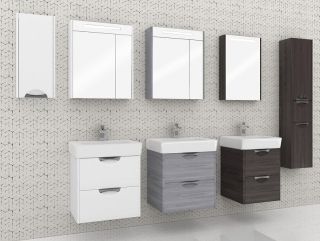 Зеркальный шкаф Акватон Сильва 60см дуб полярный 1A216202SIW70