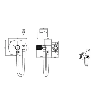 Гигиенический душ со смесителем Boheme Tech 157-MW белый матовый