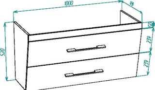 Тумба под раковину Bellezza Берта 100см бежевый 00000007116